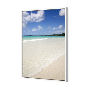 Whitehaven Beach | Classic Canvas | Floating Frame | White