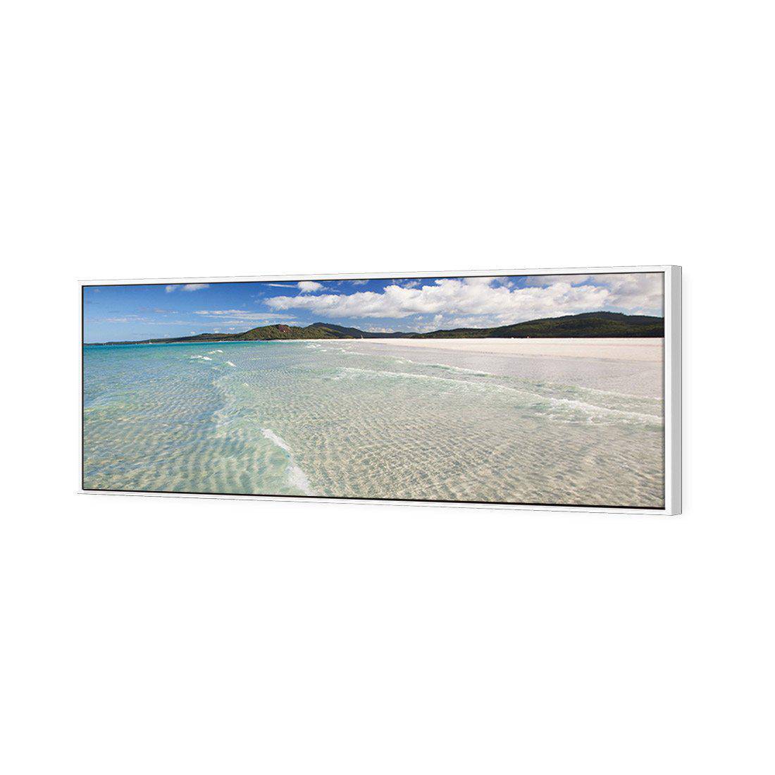 Whitehaven Ripples, Long | Standard Canvas | Floating Frame | White