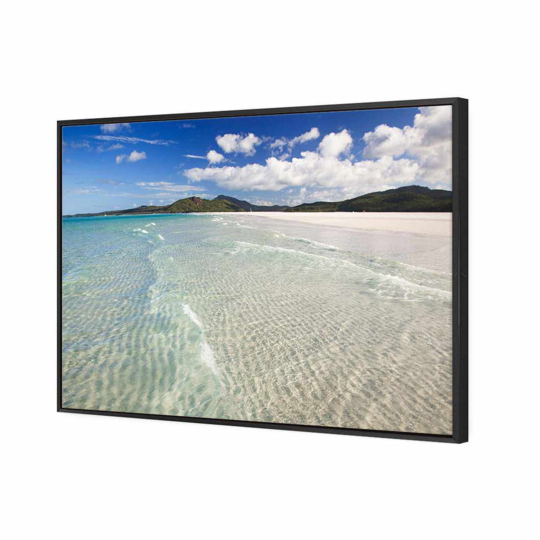 Whitehaven Ripples, Rectangle | Classic Canvas | Floating Frame | Black