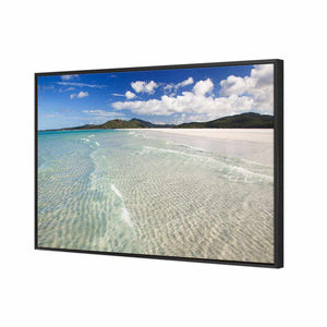 Whitehaven Ripples, Rectangle | Classic Canvas | Floating Frame | Black