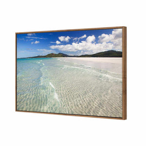 Whitehaven Ripples, Rectangle | Classic Canvas | Floating Frame | Natural