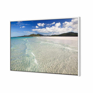 Whitehaven Ripples, Rectangle | Classic Canvas | Floating Frame | White