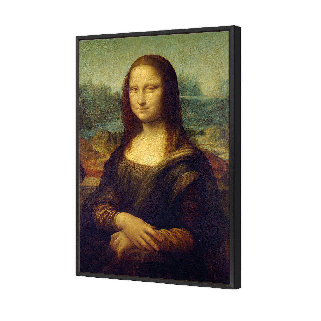 Mona Lisa - Da Vinci Canvas Art-Canvas-Wall Art Designs-45x30cm-Canvas - Black Frame-Wall Art Designs