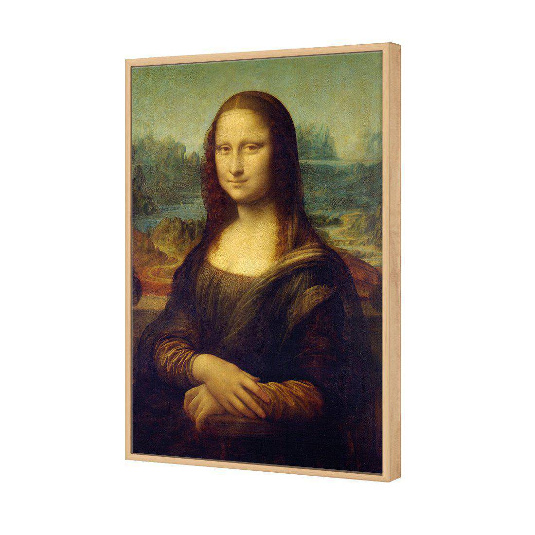 Mona Lisa - Da Vinci Canvas Art-Canvas-Wall Art Designs-45x30cm-Canvas - Oak Frame-Wall Art Designs