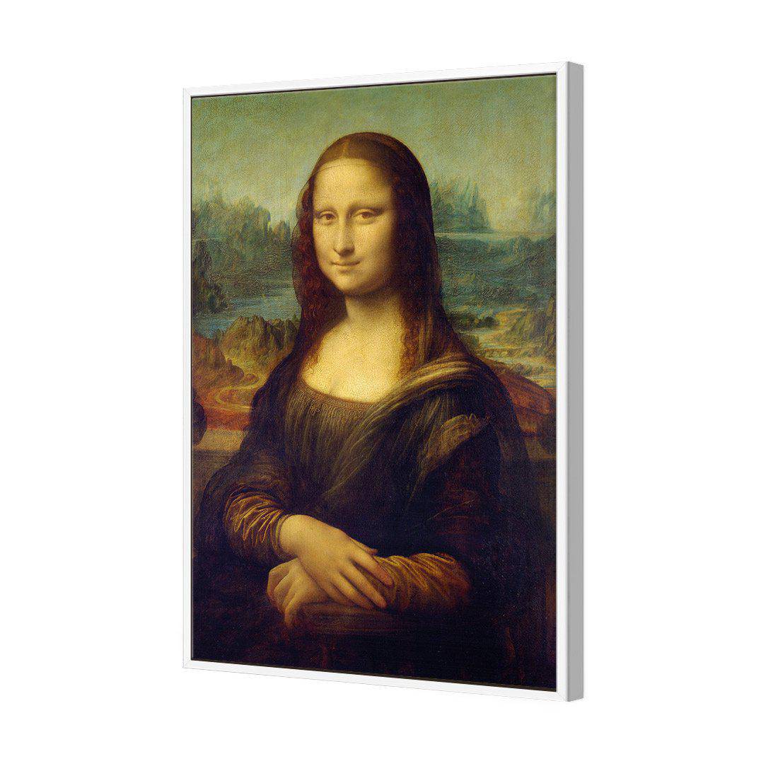 Mona Lisa - Da Vinci Canvas Art-Canvas-Wall Art Designs-45x30cm-Canvas - White Frame-Wall Art Designs