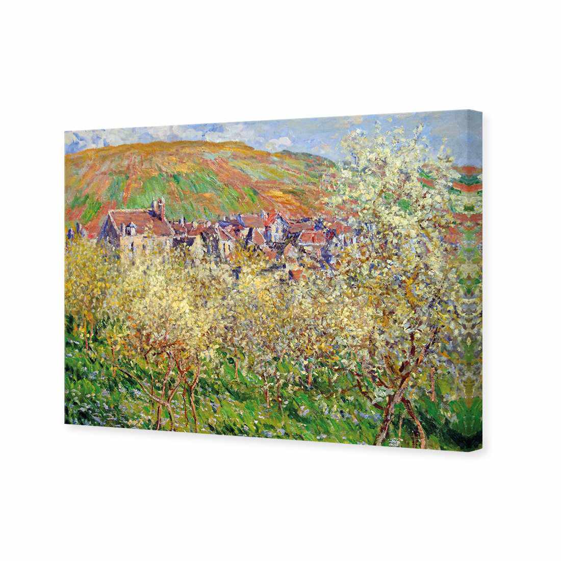 Plum Trees in Blossom - Monet Canvas Art-Canvas-Wall Art Designs-45x30cm-Canvas - No Frame-Wall Art Designs