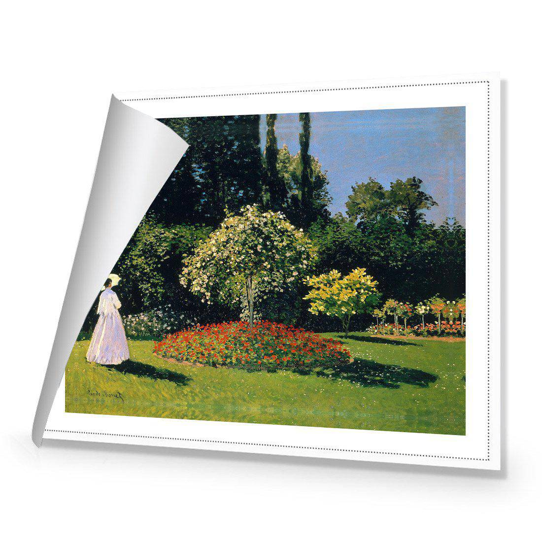Woman In A Garden - Monet Canvas Art-Canvas-Wall Art Designs-45x30cm-Rolled Canvas-Wall Art Designs