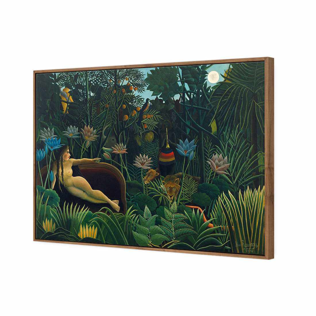 The Dream - Henri Rousseau Canvas Art-Canvas-Wall Art Designs-45x30cm-Canvas - Natural Frame-Wall Art Designs