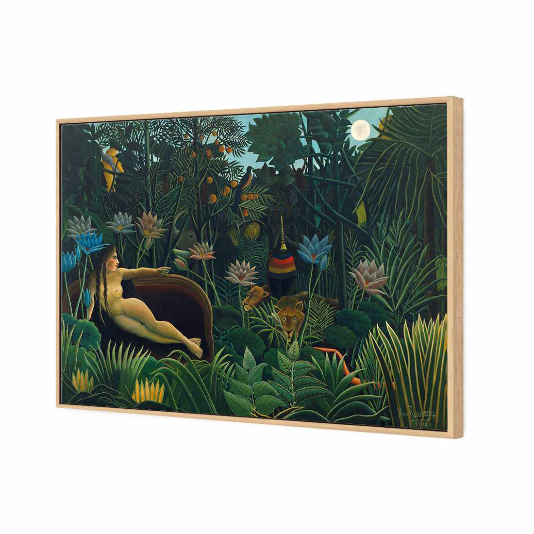 The Dream - Henri Rousseau Canvas Art-Canvas-Wall Art Designs-45x30cm-Canvas - Oak Frame-Wall Art Designs