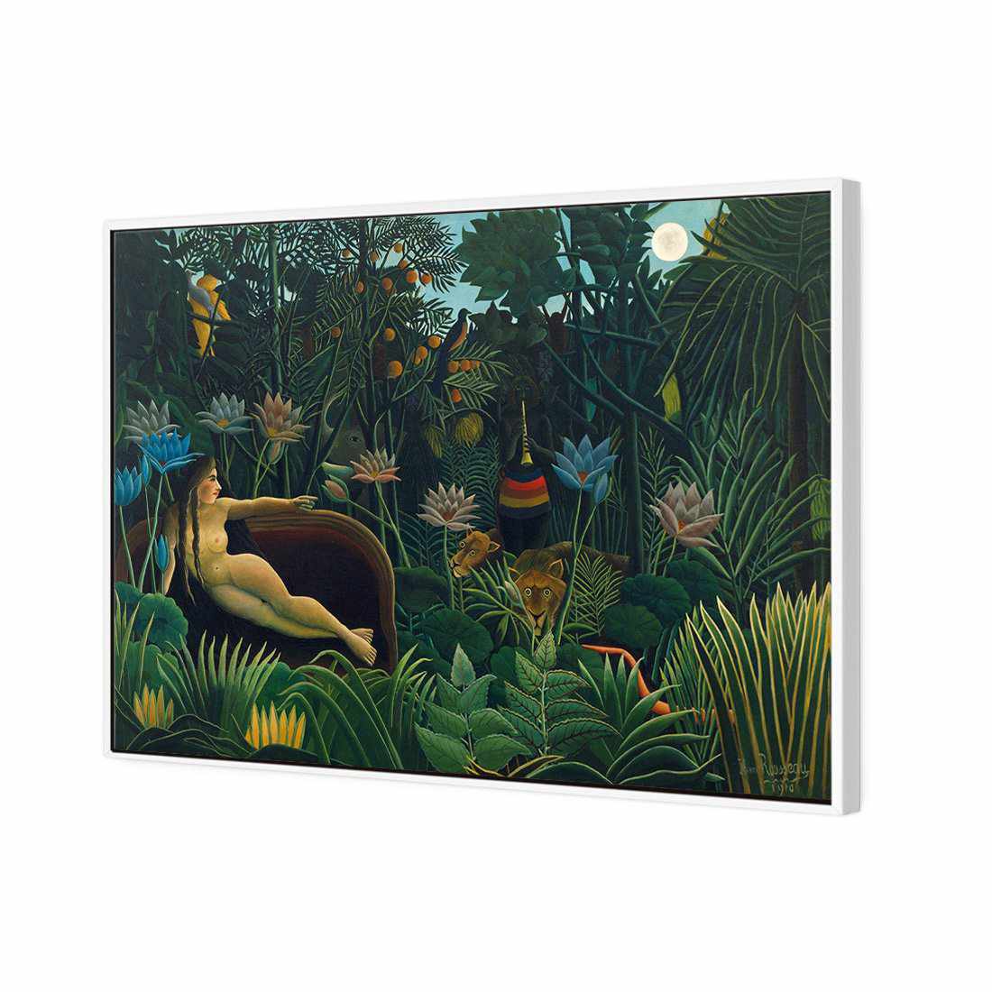 The Dream - Henri Rousseau Canvas Art-Canvas-Wall Art Designs-45x30cm-Canvas - White Frame-Wall Art Designs