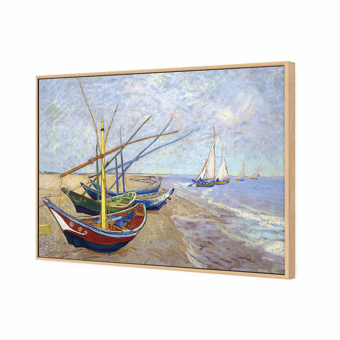 Fishing Boats - Van Gogh Canvas Art-Canvas-Wall Art Designs-45x30cm-Rolled Canvas-Wall Art Designs