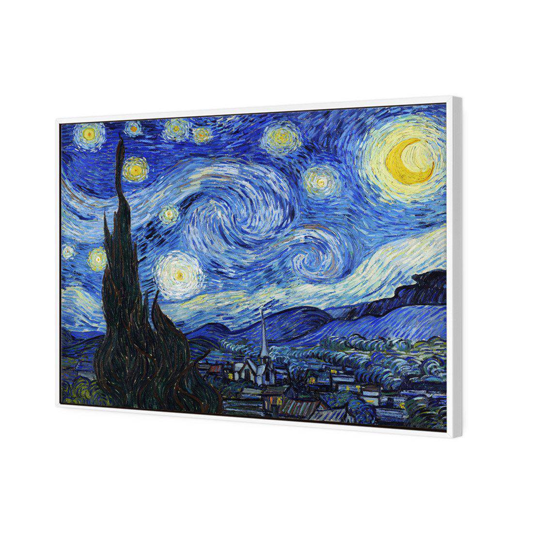 Starry Night - Van Gogh Canvas Art-Canvas-Wall Art Designs-45x30cm-Canvas - White Frame-Wall Art Designs