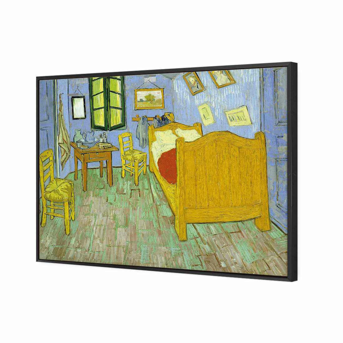 Vincent's Bedroom - Van Gogh Canvas Art-Canvas-Wall Art Designs-45x30cm-Canvas - Black Frame-Wall Art Designs