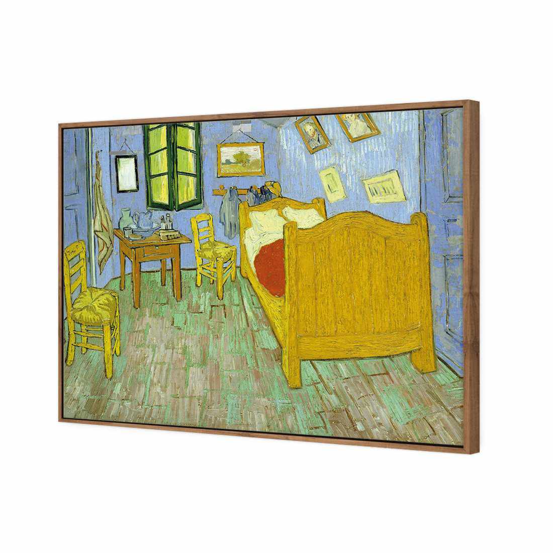 Vincent's Bedroom by Van Gogh | Classic Canvas | Floating Frame | Natural