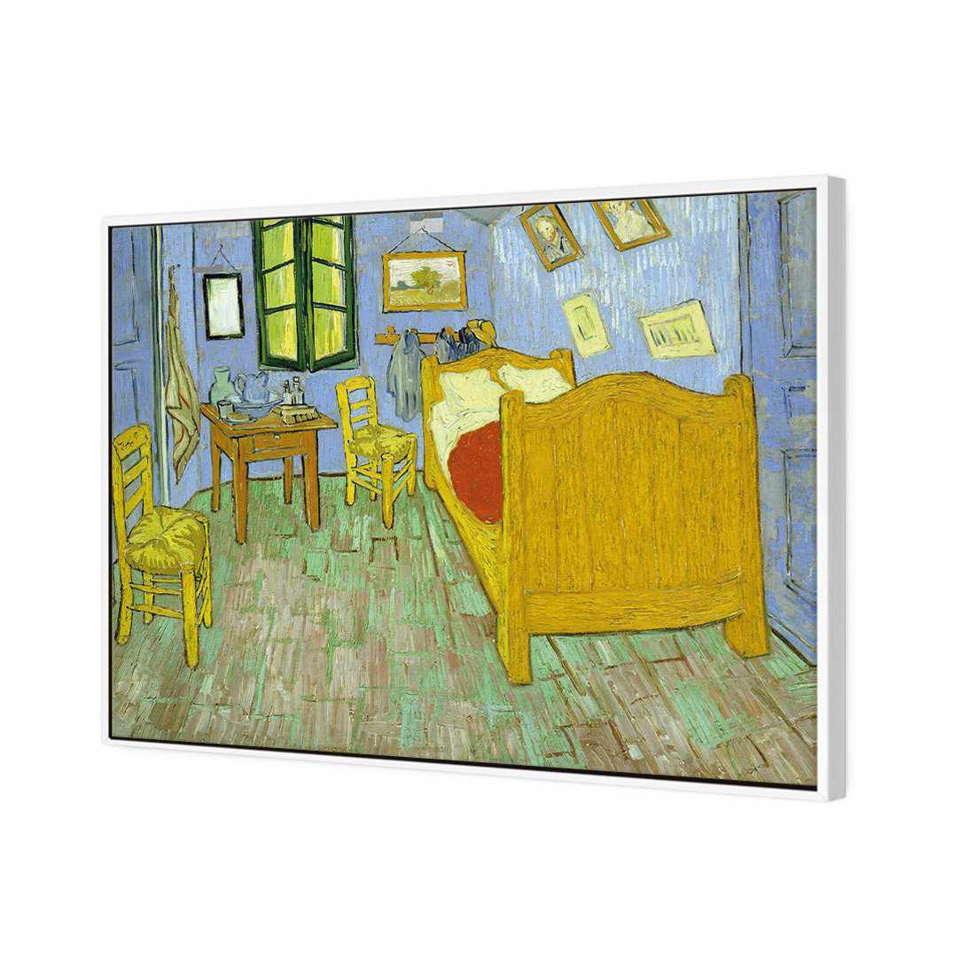 Vincent's Bedroom - Van Gogh Canvas Art-Canvas-Wall Art Designs-45x30cm-Canvas - White Frame-Wall Art Designs