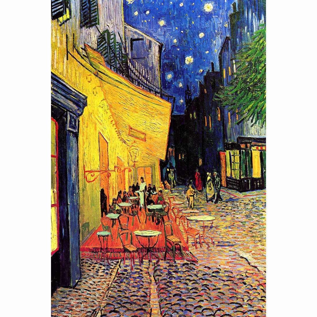The Cafe Terrace - Van Gogh-Acrylic-Wall Art Design-With Border-Acrylic - No Frame-45x30cm-Wall Art Designs