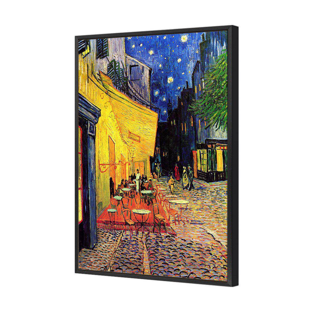 Van Gogh - The Cafe Terrace Canvas Art-Canvas-Wall Art Designs-45x30cm-Canvas - Black Frame-Wall Art Designs