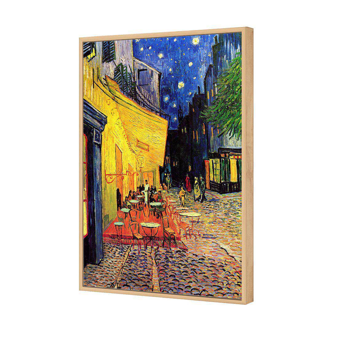 Van Gogh - The Cafe Terrace Canvas Art-Canvas-Wall Art Designs-45x30cm-Canvas - Oak Frame-Wall Art Designs