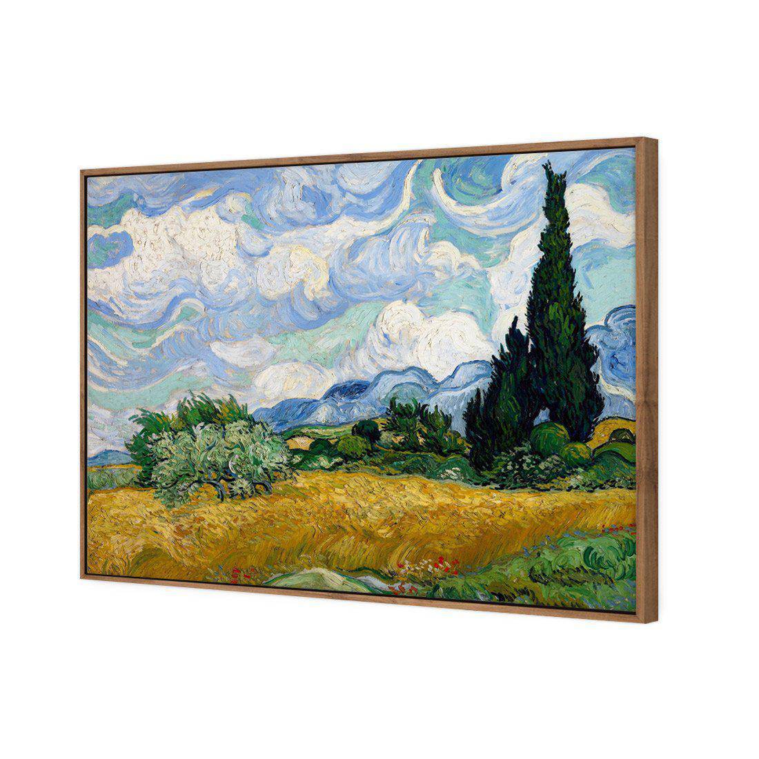 Wheat Field With Cypresses - Van Gogh Canvas Art-Canvas-Wall Art Designs-45x30cm-Canvas - Natural Frame-Wall Art Designs