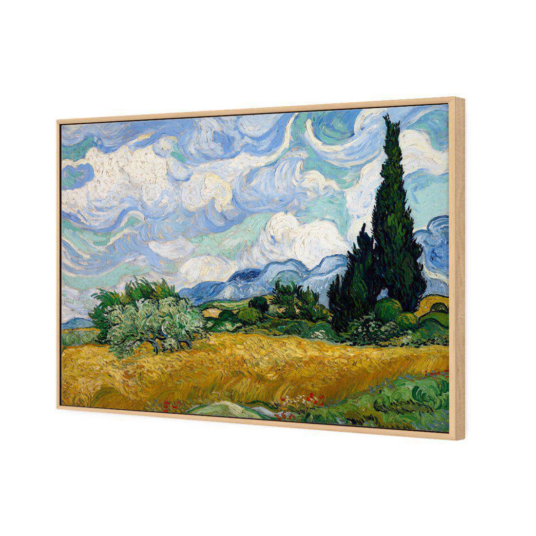 Wheat Field With Cypresses - Van Gogh Canvas Art-Canvas-Wall Art Designs-45x30cm-Canvas - Oak Frame-Wall Art Designs
