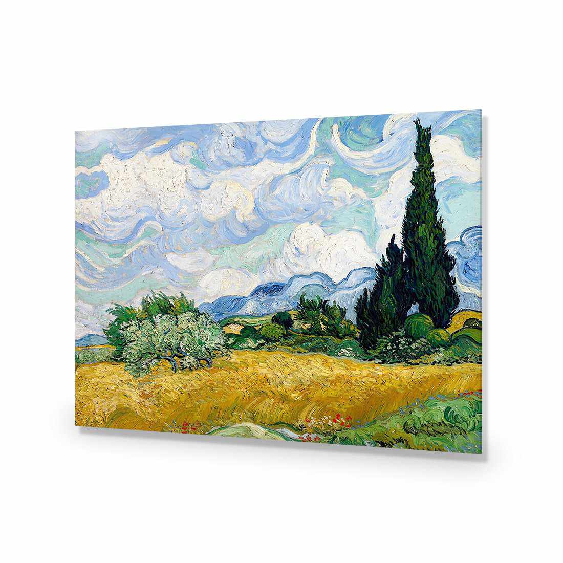 Wheat Field With Cypresses - Van Gogh-Acrylic-Wall Art Design-Without Border-Acrylic - No Frame-45x30cm-Wall Art Designs