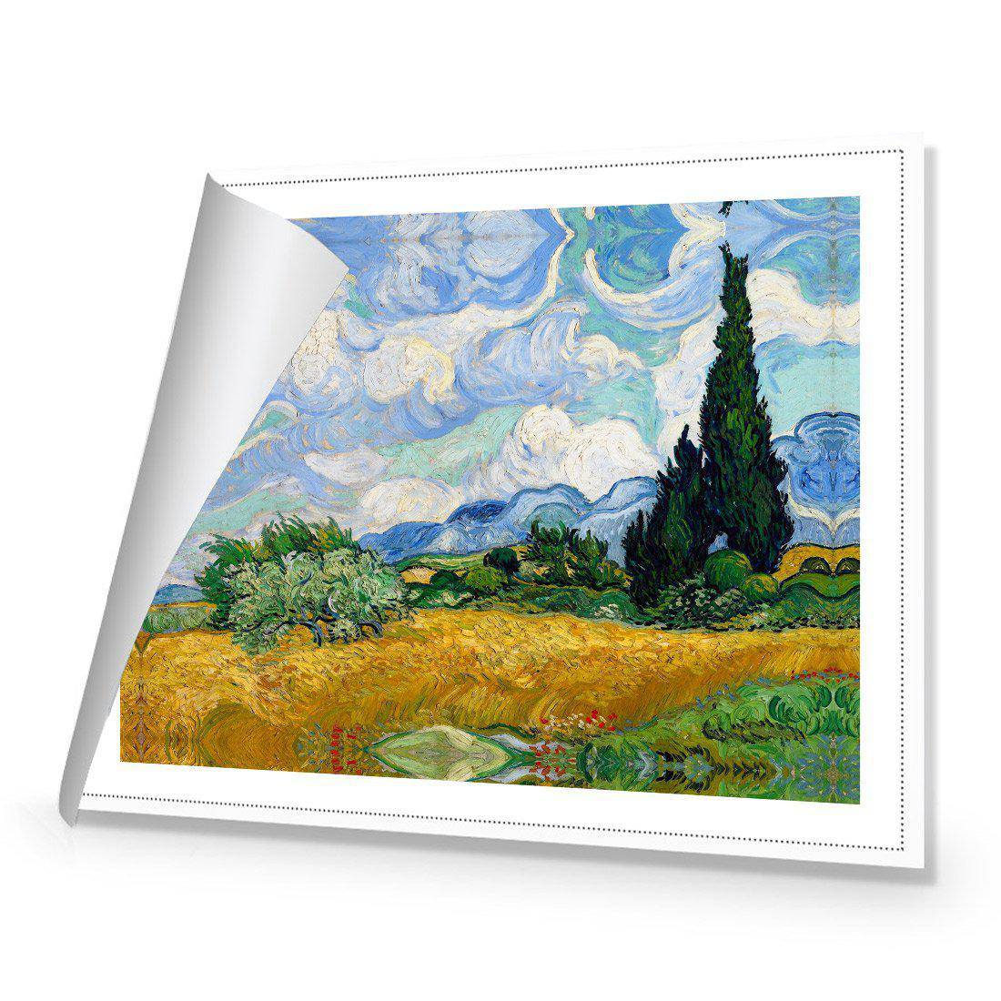 Wheat Field With Cypresses - Van Gogh Canvas Art-Canvas-Wall Art Designs-45x30cm-Rolled Canvas-Wall Art Designs