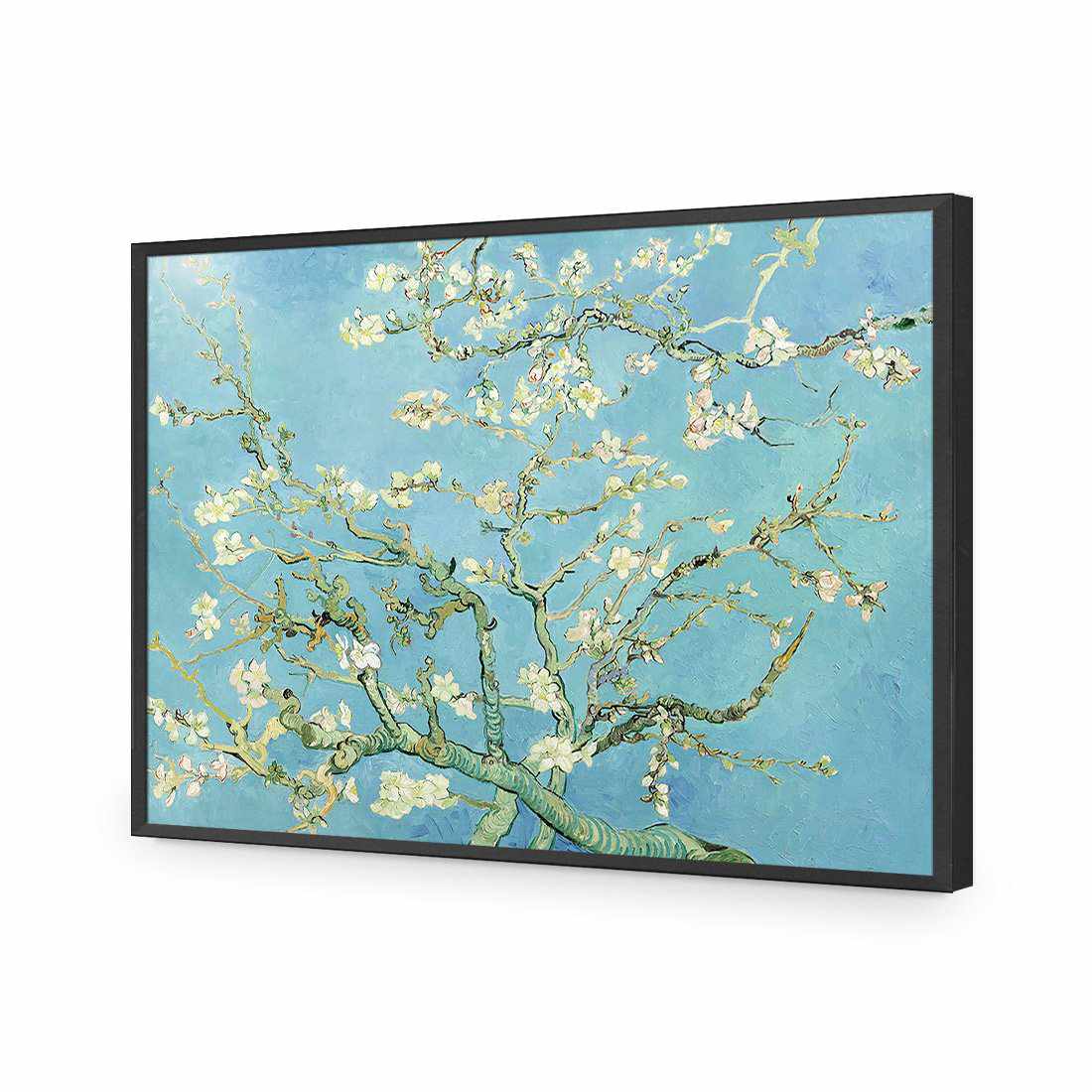 Blossoming Almond Tree - Van Gogh-Acrylic-Wall Art Design-Without Border-Acrylic - Black Frame-45x30cm-Wall Art Designs