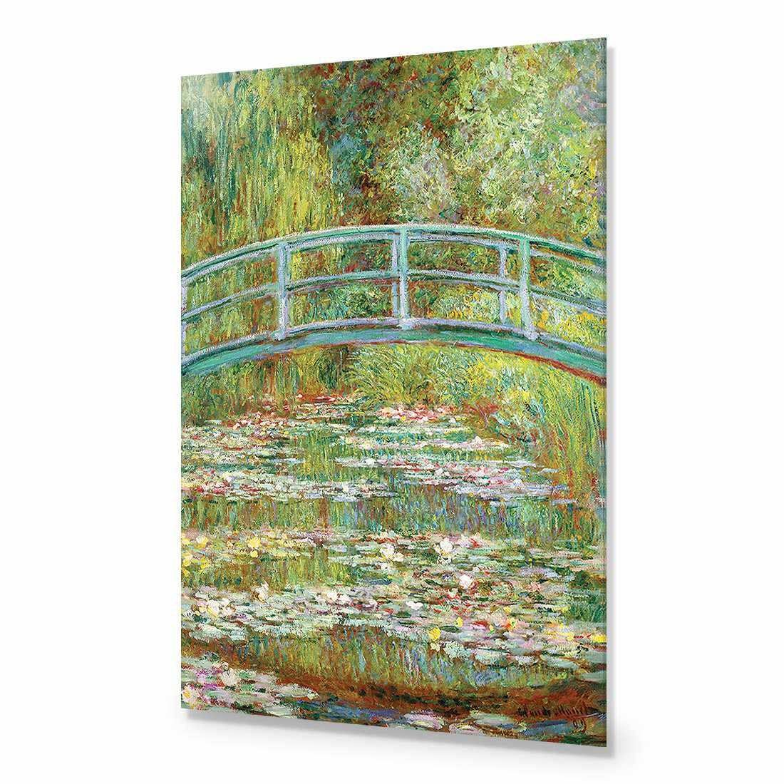 Bridge Over Rose Pond - Monet-Acrylic-Wall Art Design-Without Border-Acrylic - No Frame-45x30cm-Wall Art Designs
