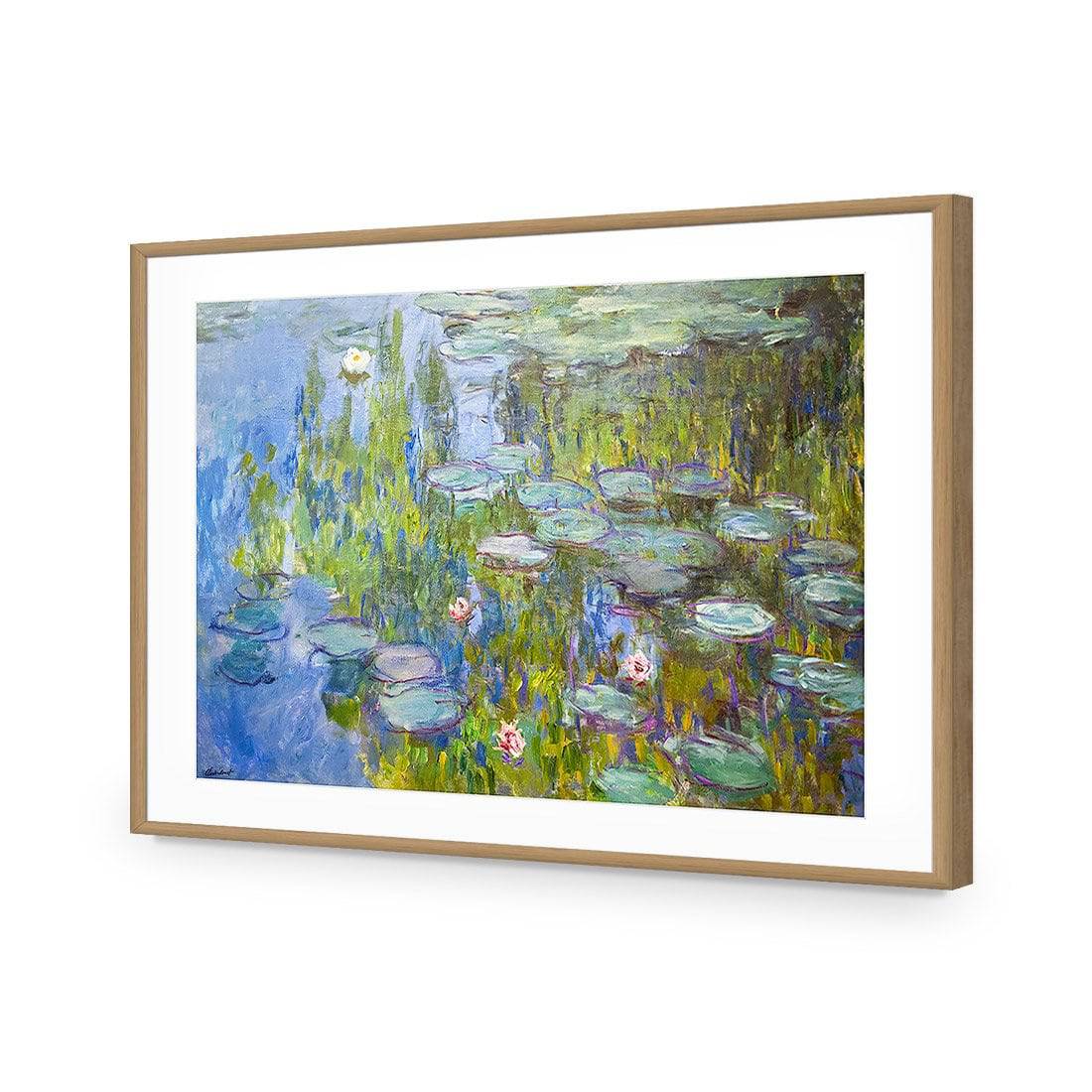 Sea Roses by Monet | Classic Acrylic | Flat Frame With Border | Oak