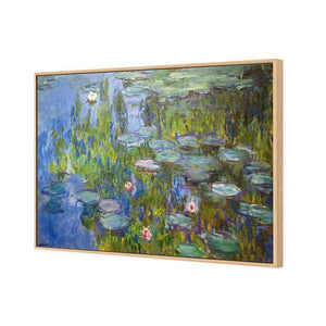 Sea Roses by Monet | Classic Canvas | Floating Frame | Oak