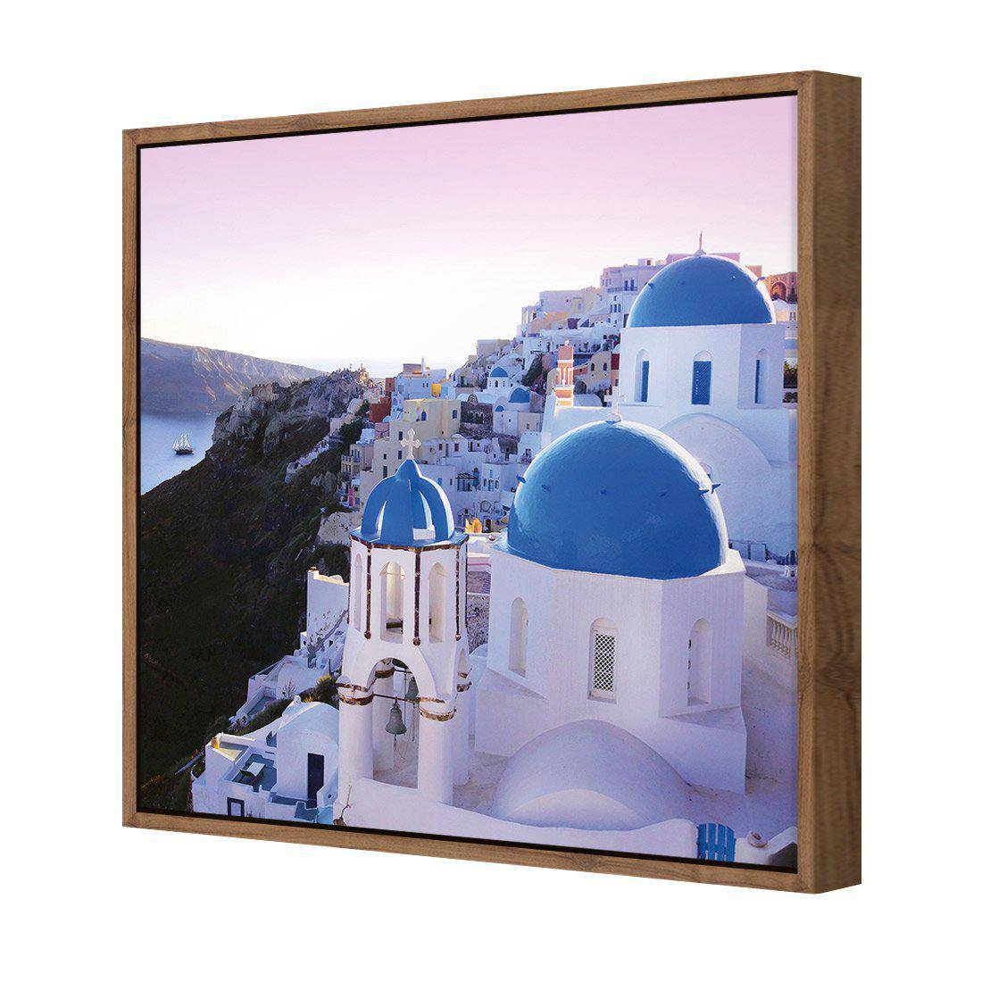 Sunrise In Santorini Canvas Art-Canvas-Wall Art Designs-30x30cm-Canvas - Natural Frame-Wall Art Designs