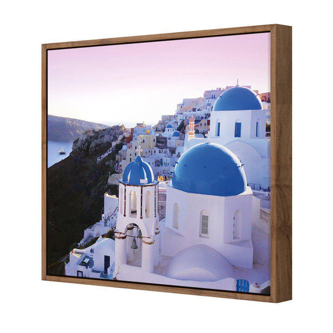 Sunrise In Santorini | Classic Canvas | Floating Frame | Natural
