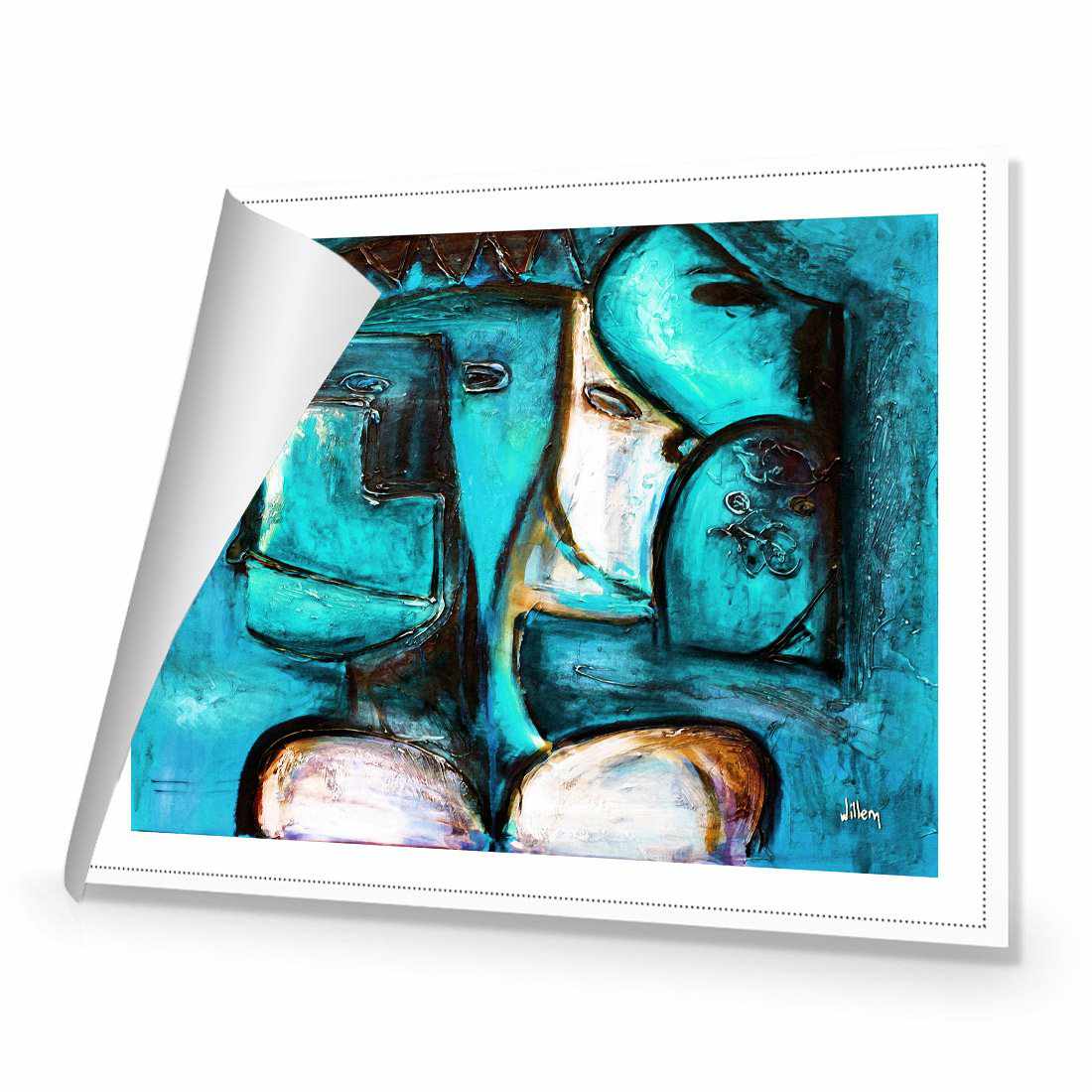 Griessel Koppen, Teal Canvas Art-Canvas-Wall Art Designs-45x30cm-Rolled Canvas-Wall Art Designs