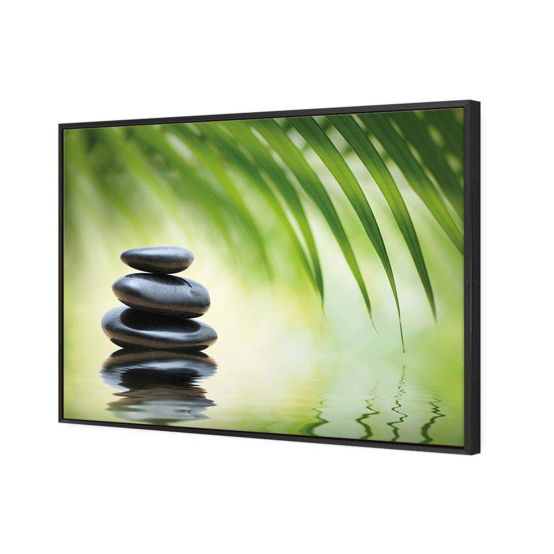 Black Stone Reflection Canvas Art-Canvas-Wall Art Designs-45x30cm-Canvas - Black Frame-Wall Art Designs