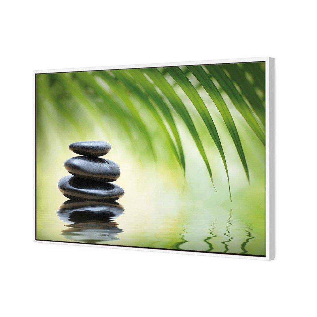Black Stone Reflection Canvas Art-Canvas-Wall Art Designs-45x30cm-Canvas - White Frame-Wall Art Designs