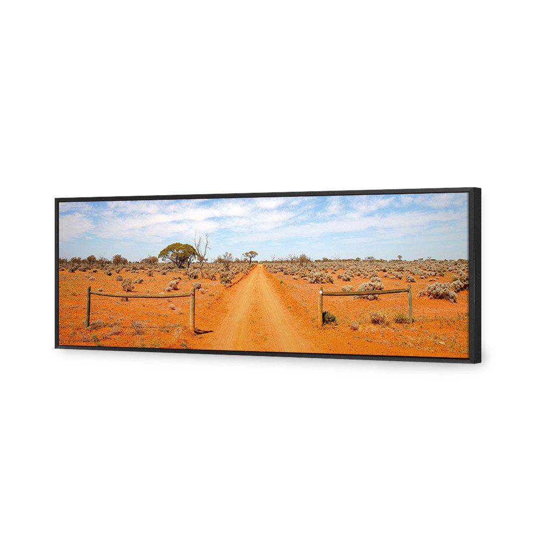 Outback Road Canvas Art-Canvas-Wall Art Designs-60x20cm-Canvas - Black Frame-Wall Art Designs