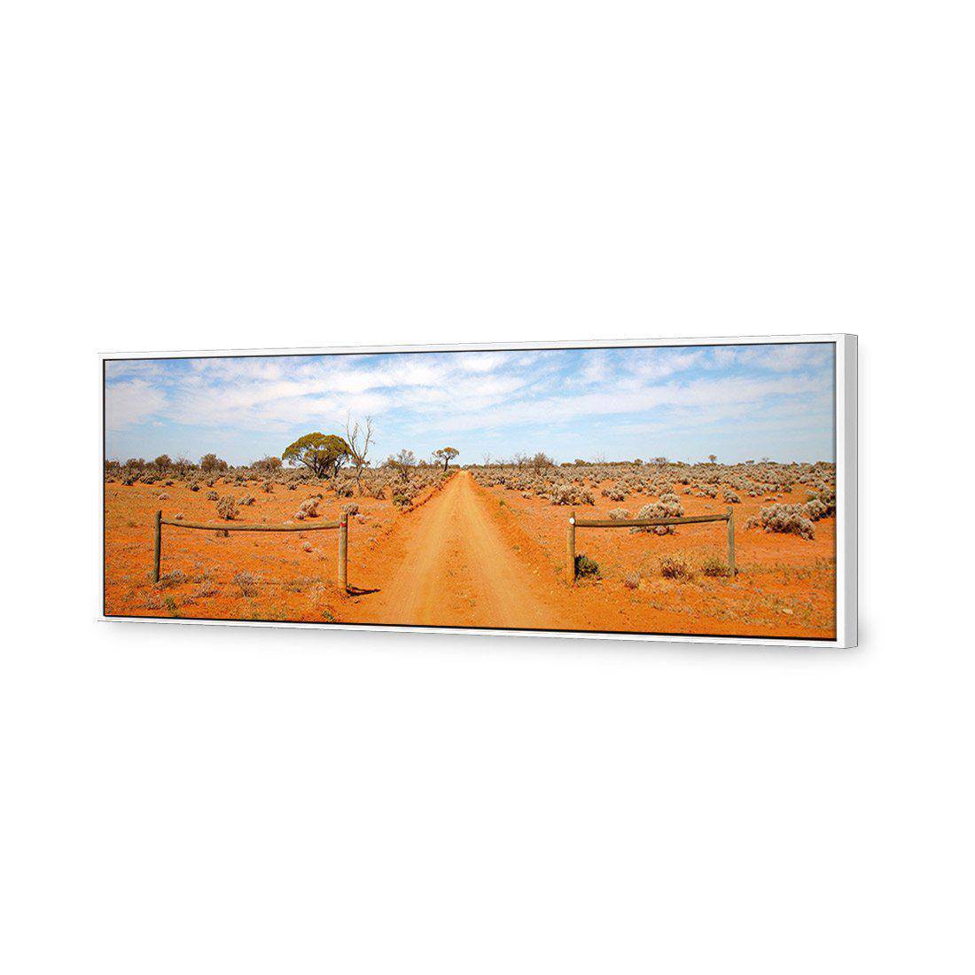Outback Road | Classic Canvas | Floating Frame | White