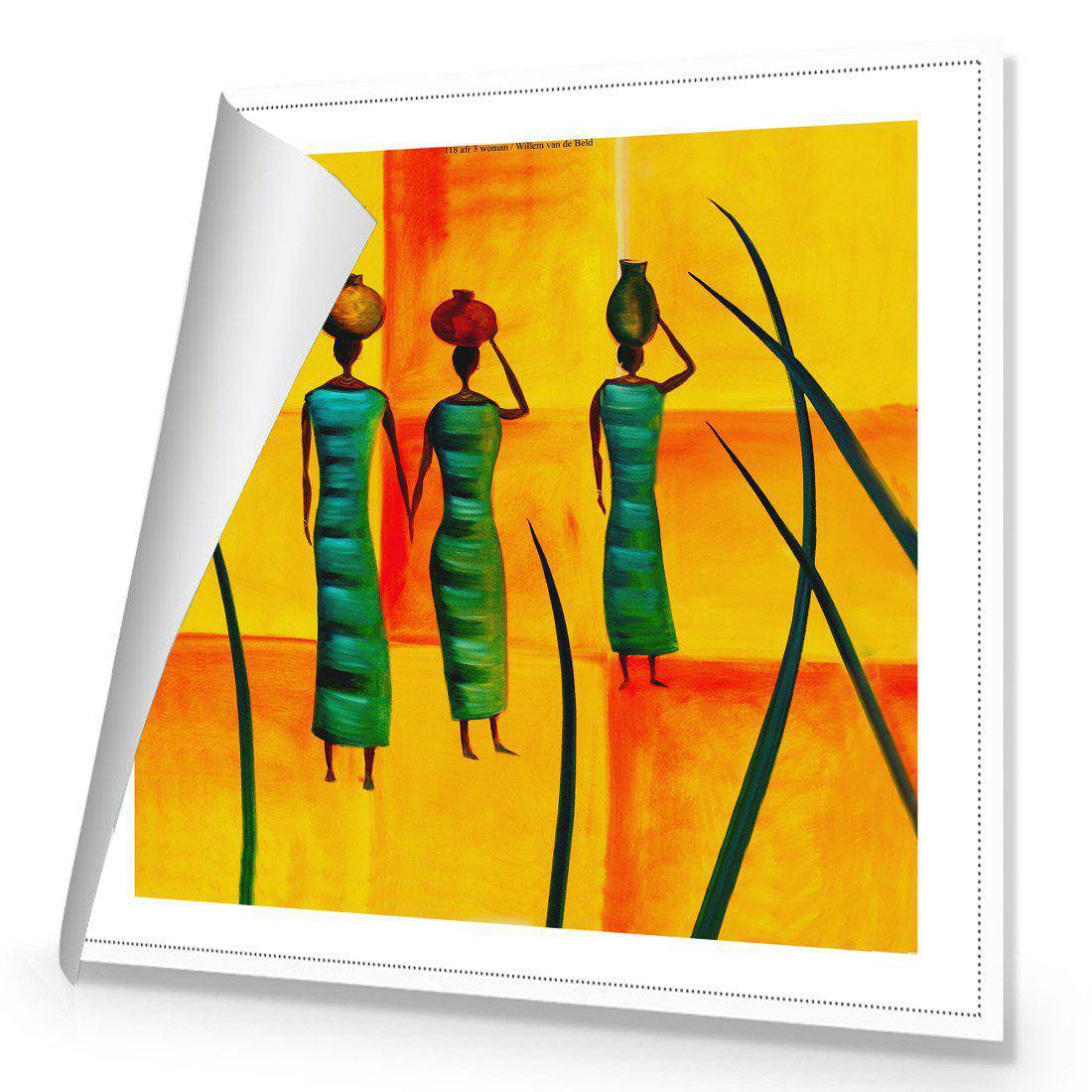 Three African Women Canvas Art-Canvas-Wall Art Designs-30x30cm-Rolled Canvas-Wall Art Designs