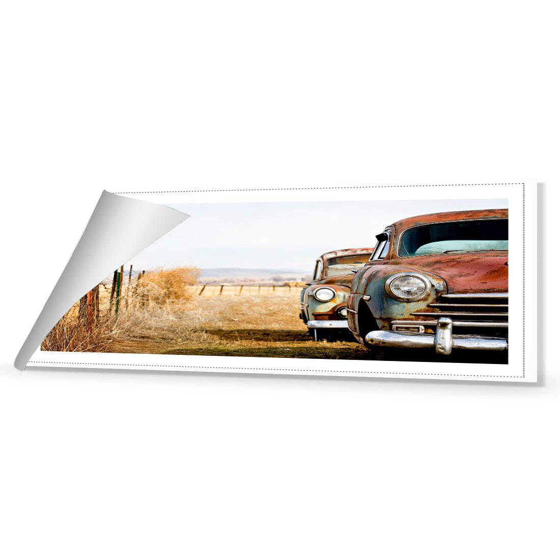 Rusty Cars Canvas Art-Canvas-Wall Art Designs-60x20cm-Rolled Canvas-Wall Art Designs