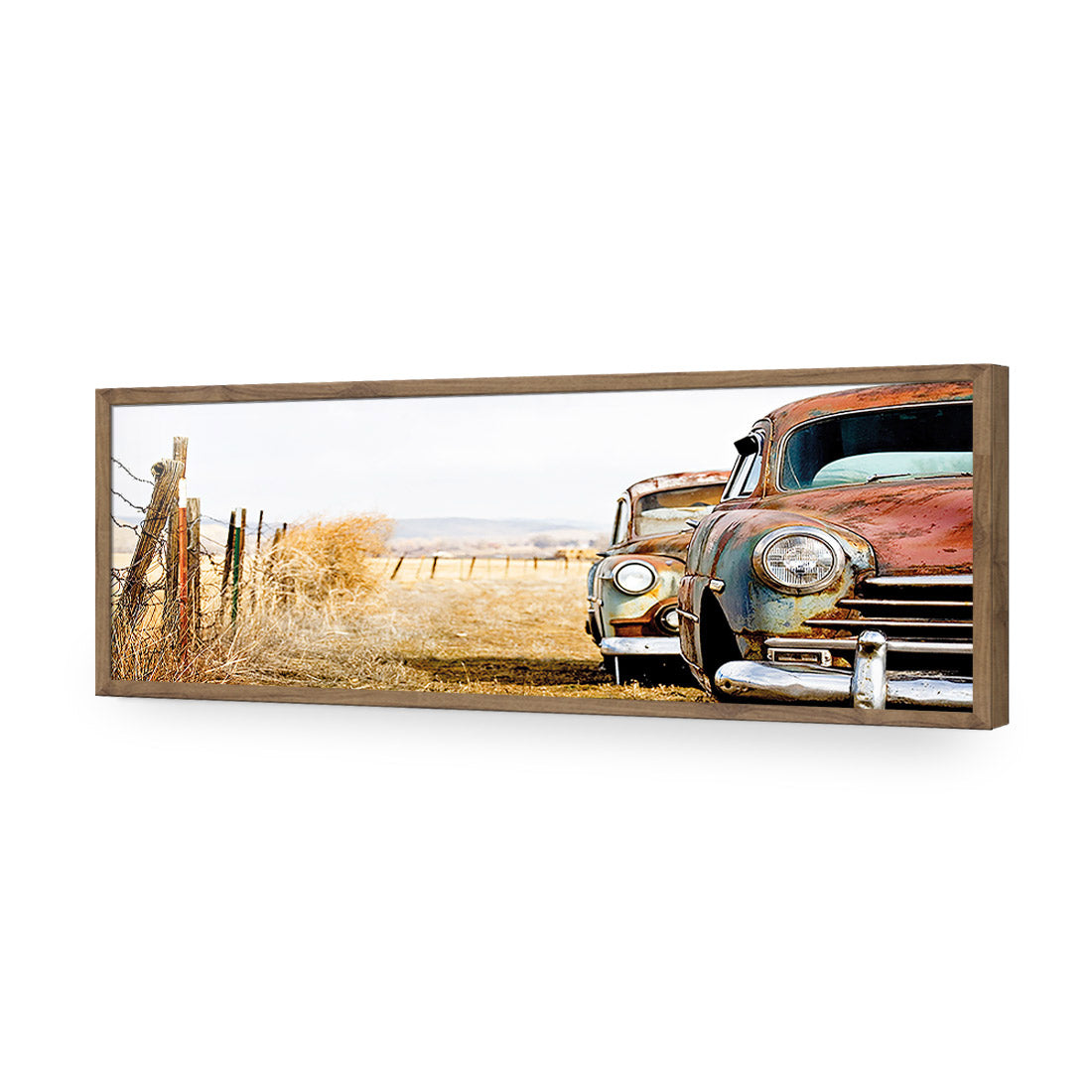Rusty Cars, Long Acrylic Glass Art