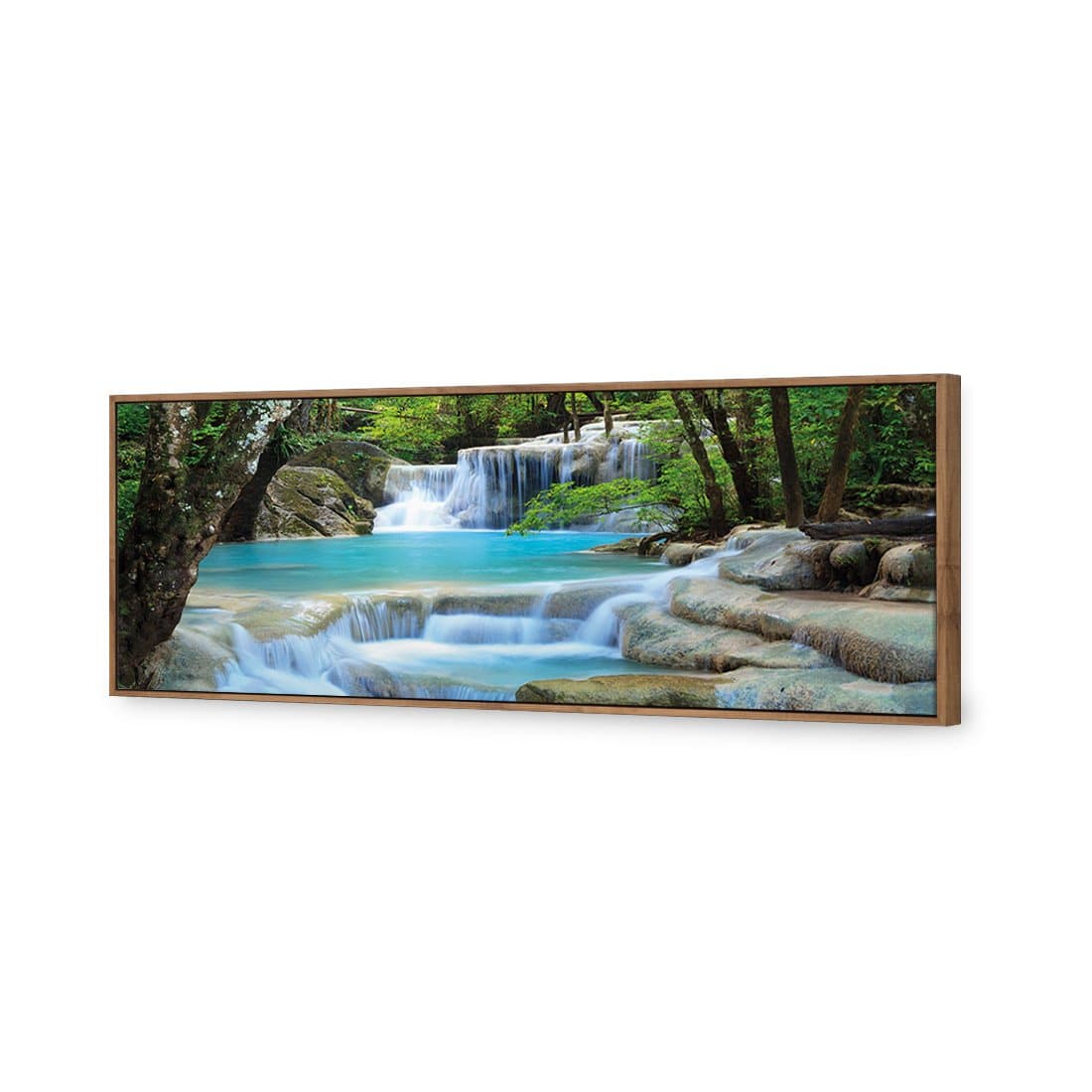 Soft Waterfalls Canvas Art-Canvas-Wall Art Designs-60x20cm-Canvas - Natural Frame-Wall Art Designs