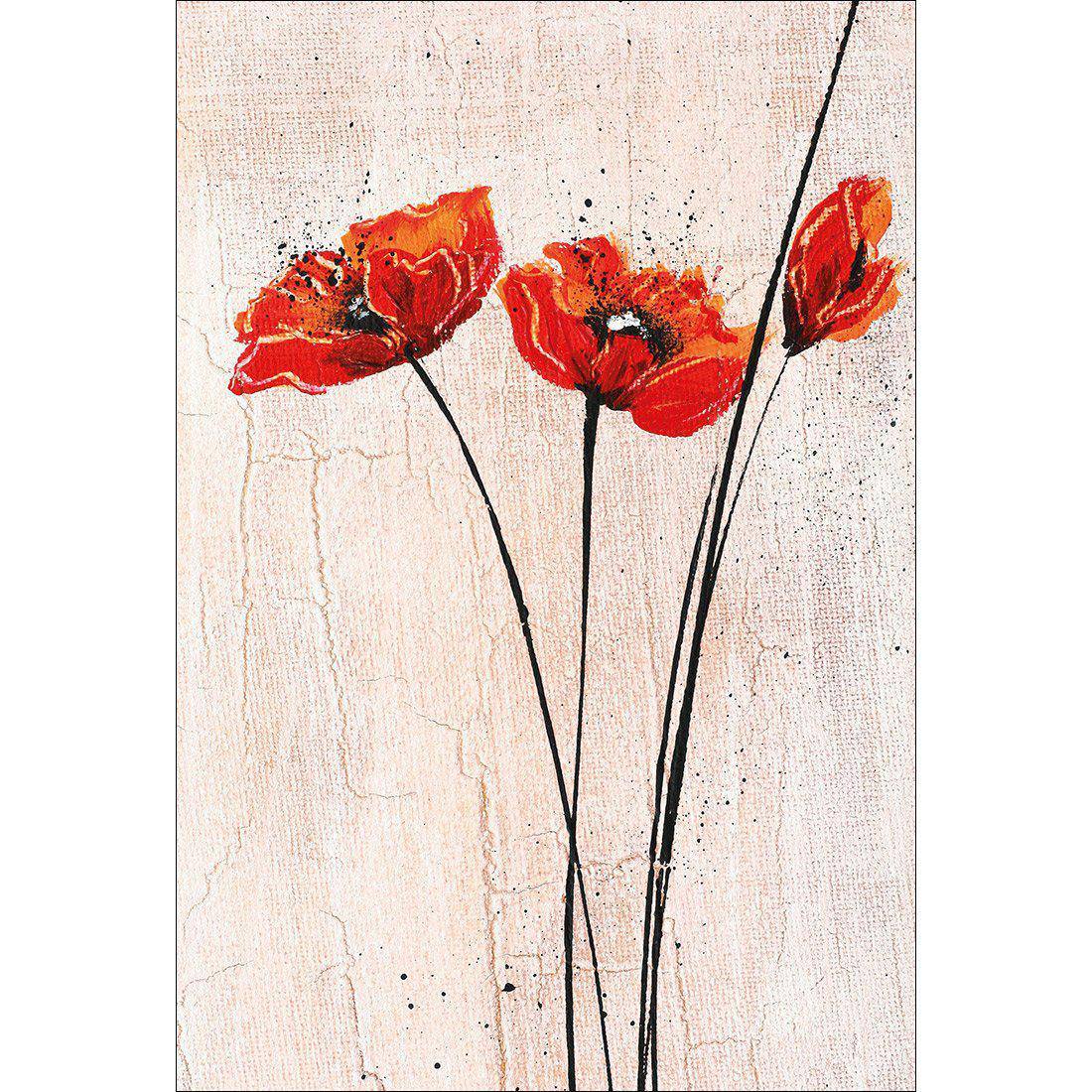 Abstract Tall Poppies Canvas Art