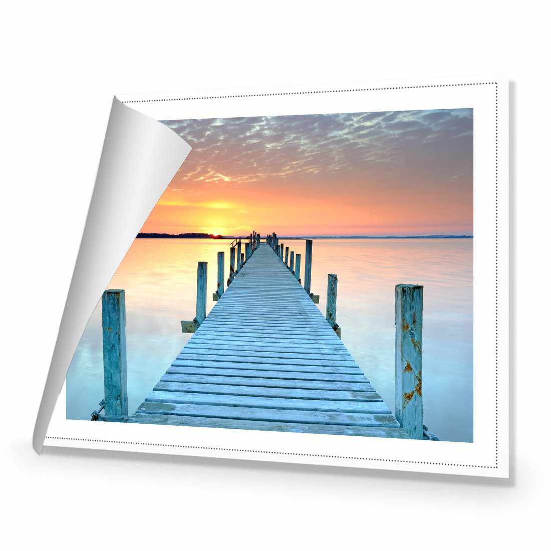 Sunset Pier Canvas Art-Canvas-Wall Art Designs-45x30cm-Rolled Canvas-Wall Art Designs