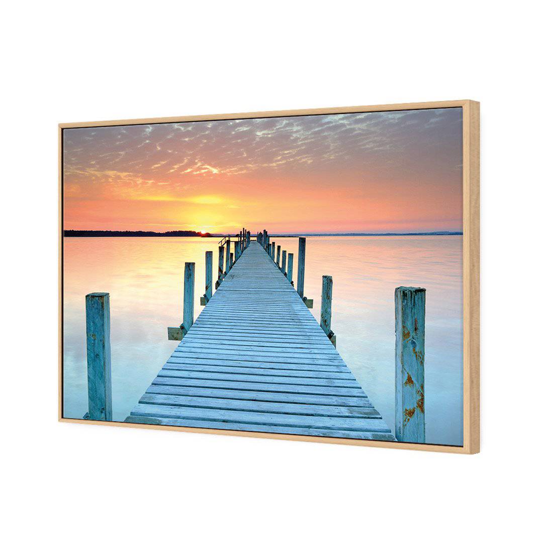 Sunset Pier Canvas Art-Canvas-Wall Art Designs-45x30cm-Canvas - Oak Frame-Wall Art Designs