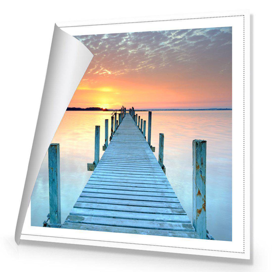 Sunset Pier, Square | Standard Canvas | No Frame | Rolled Canvas