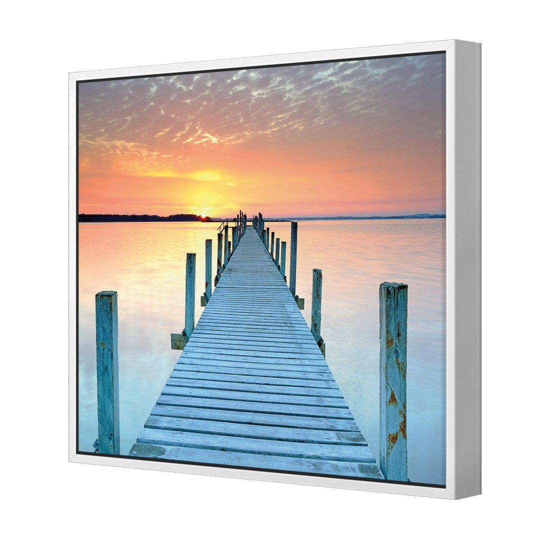 Sunset Pier Canvas Art-Canvas-Wall Art Designs-30x30cm-Canvas - White Frame-Wall Art Designs