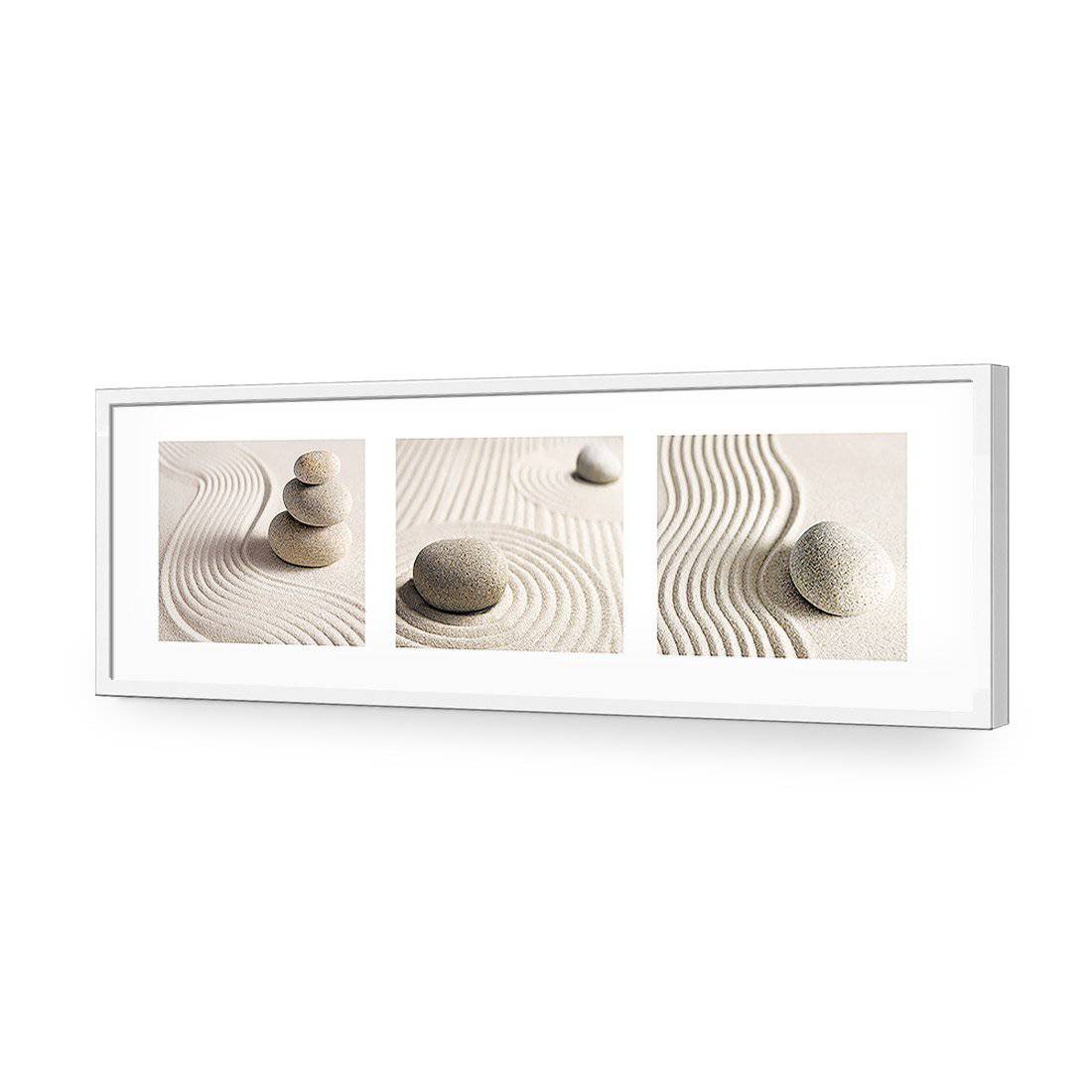 Sand Stone Montage, Long-Acrylic-Wall Art Design-Without Border-Acrylic - White Frame-60x20cm-Wall Art Designs