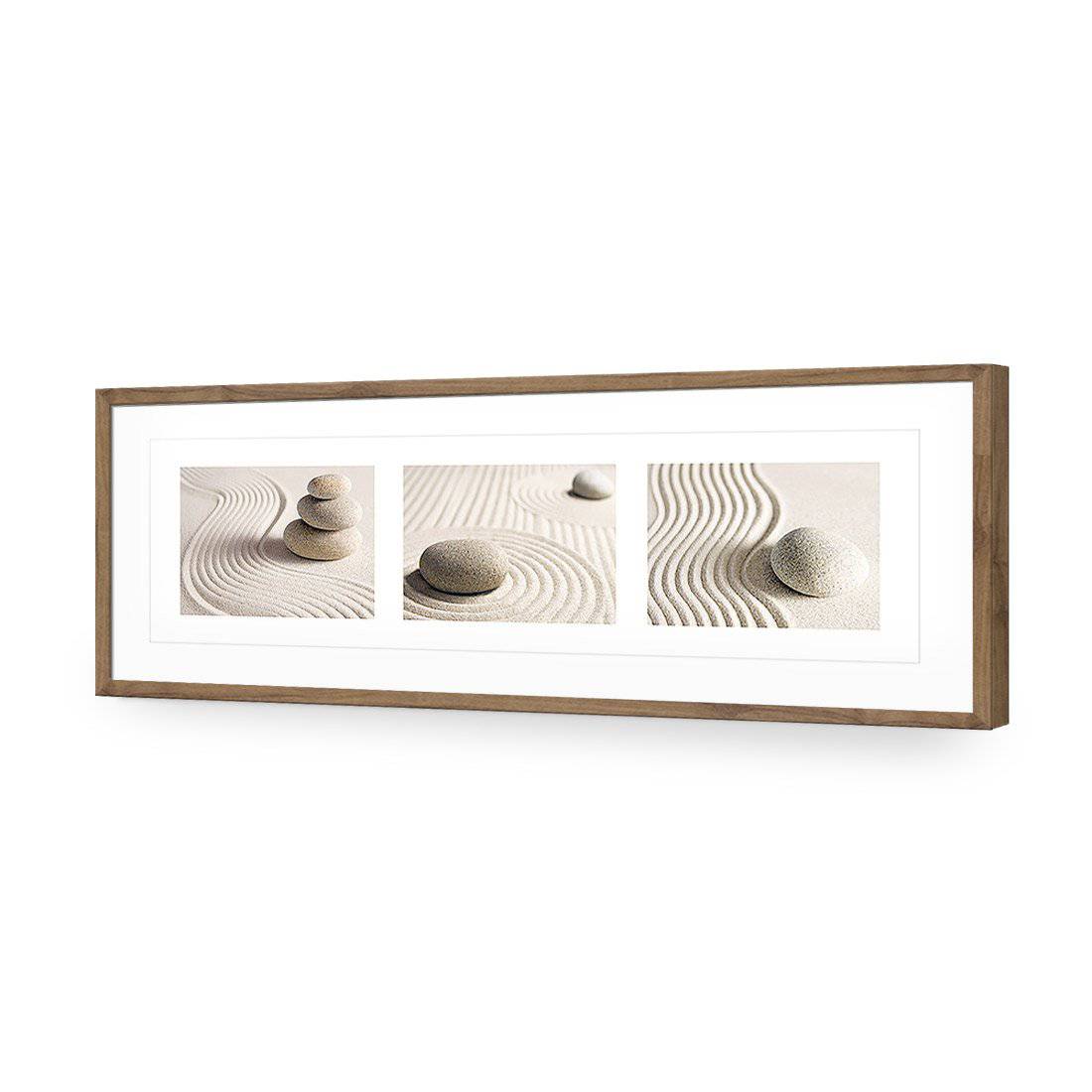 Sand Stone Montage, Long-Acrylic-Wall Art Design-With Border-Acrylic - Natural Frame-60x20cm-Wall Art Designs