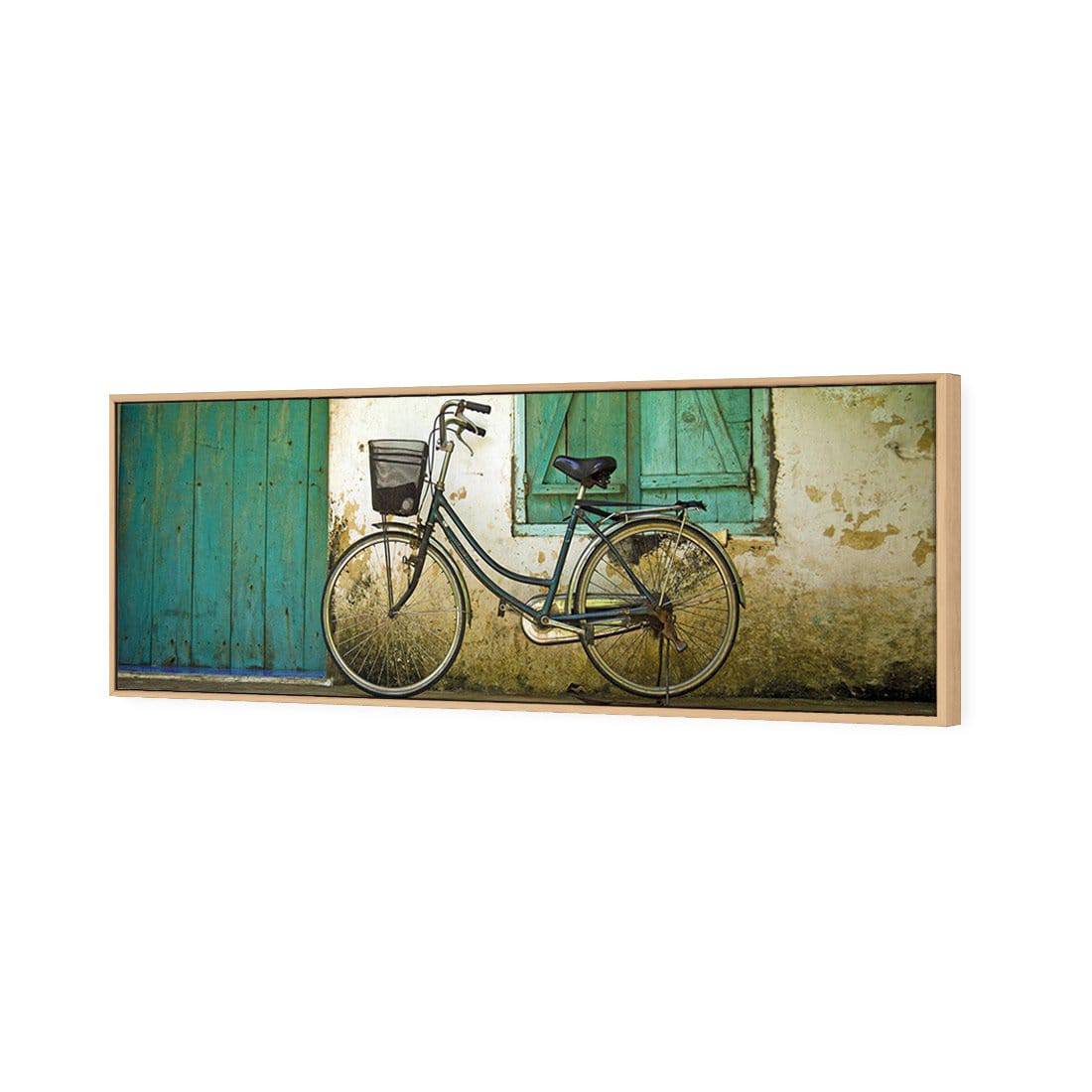 Vintage Bicycle Canvas Art-Canvas-Wall Art Designs-60x20cm-Canvas - Oak Frame-Wall Art Designs