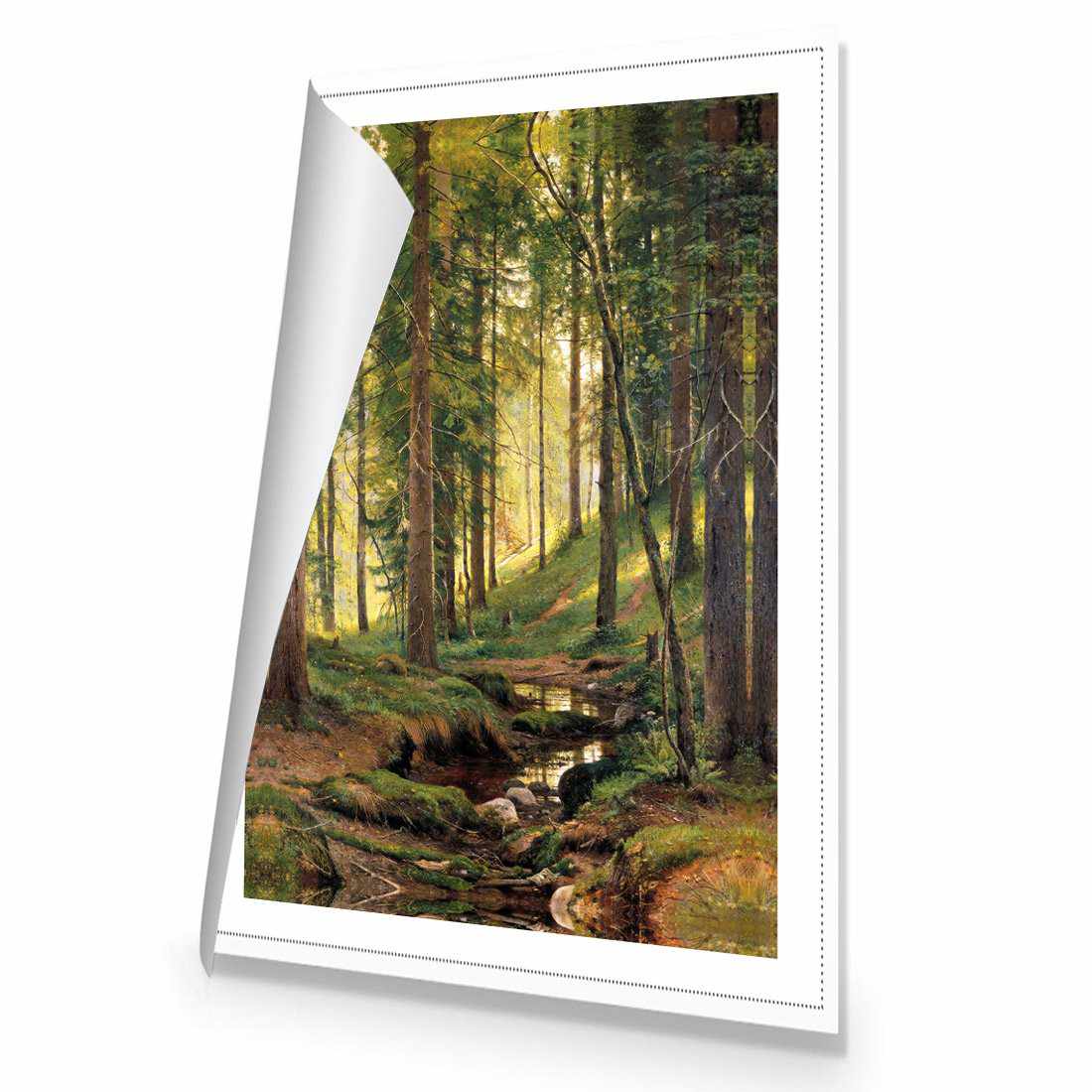 Forest Stream - Ivan Shishkin Canvas Art-Canvas-Wall Art Designs-45x30cm-Rolled Canvas-Wall Art Designs
